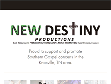 Tablet Screenshot of newdestinyproductions.com